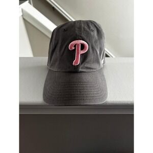 47 Brand Philadelphia Phillies Baseball Cap Gray Pink P Logo Adjustable